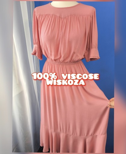 Zdjęcie oferty: Długa wiskozowa sukienka koral M - 38 