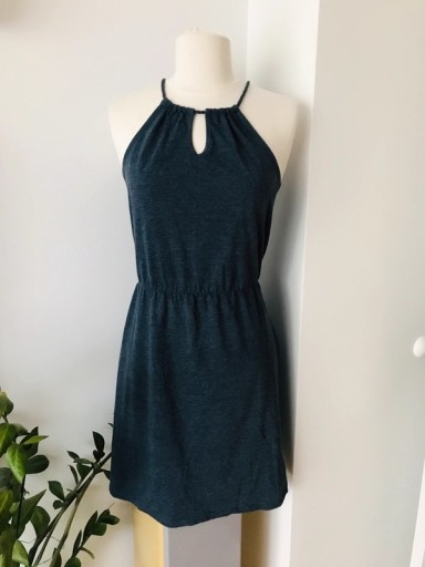 Zdjęcie oferty: Sukienka damska XS 34 granatowa halter letnia Midi