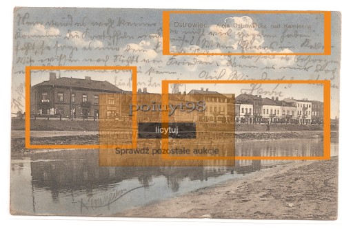 Zdjęcie oferty: OSTROWIEC - ALEJA OSTROWIECKA NAD KAMIENNĄ 1919