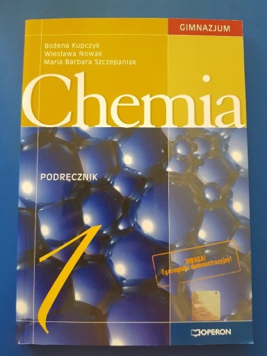 Zdjęcie oferty: Chemia podręcznik 1 operon 