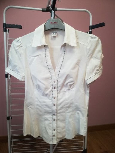 Zdjęcie oferty: Biała koszula z szarą lamówką