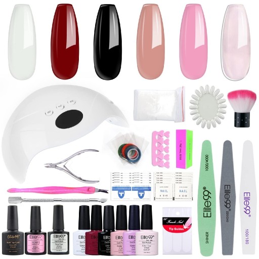 Zdjęcie oferty: ZESTAW DO MANICURE HYBRYDOWEGO ELITE99 LAMPA 48W