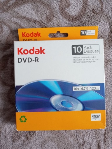 Zdjęcie oferty: Kodak Płyty DVD-R 4.7GB, 16X, 10 sztuk