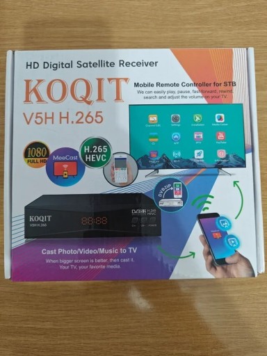 Zdjęcie oferty: Dekoder odbiornik satelitarny HD KOQIT V5H H.265. Nowy!!! Okazja!!!