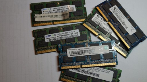 Zdjęcie oferty: Pamieć ram DDR3 2 GB Mix Laptop