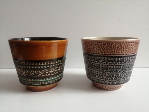 Zdjęcie oferty: Dwie doniczki ceramiczne Niemcy lata 70-te