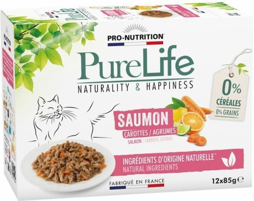 Zdjęcie oferty: Saszetki dla kota Pure Life 12x85g łosoś