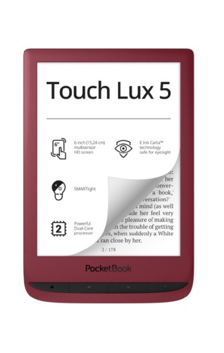 Zdjęcie oferty: Czytnik książek czerwony pocketbook touch lux 5