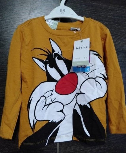 Zdjęcie oferty: koszulka sylvester looney tunes lefies t-shirts r. 86 i 92 12-18  18-24 msc