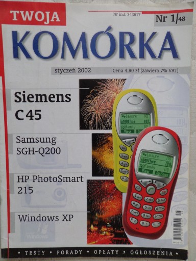 Zdjęcie oferty: MOJA KOMÓRKA- 2002 rok , miesięcznik -12 egzempl