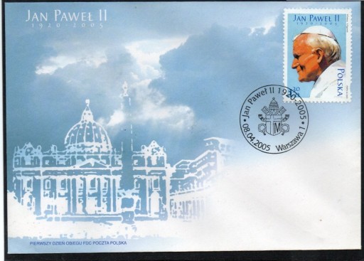 Zdjęcie oferty: koperta FDC - 4025 - 2005r.- Jan Paweł II