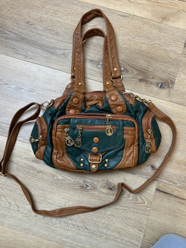 Zdjęcie oferty: Torebka w stylu vintage brązowo-zielona