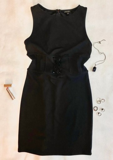 Zdjęcie oferty: Sukienka Czarna gorset obcisła River Island L