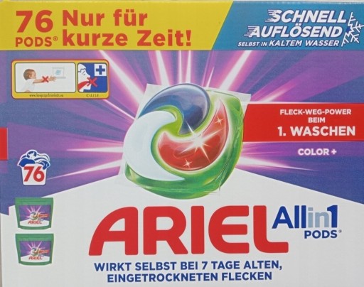 Zdjęcie oferty: Ariel Kapsułki Kolor Power 2x38szt z Niemiec