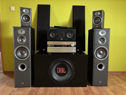 Zdjęcie oferty: Zestaw głośniki JBL (E60,E20) + amplituner ONKYO + okablowanie i uchwyty;