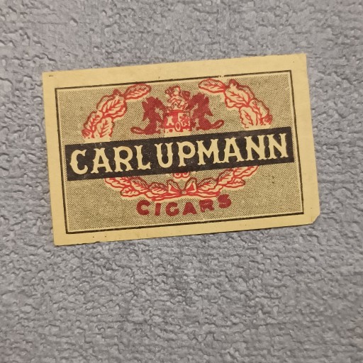 Zdjęcie oferty: Etykieta zapałczana  " Carl Upmann"
