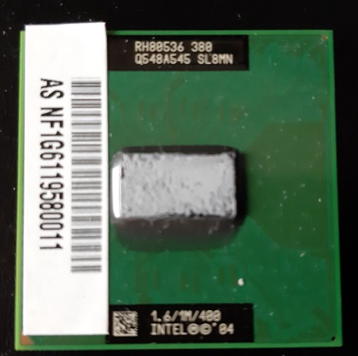 Zdjęcie oferty: Procesor mobilny Intel Celeron M 380 1.6Ghz SL8MN