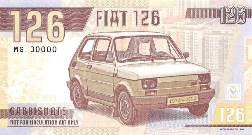 Zdjęcie oferty: Banknot kolekcjonerski Gabri  Fiat 126p  - UNC