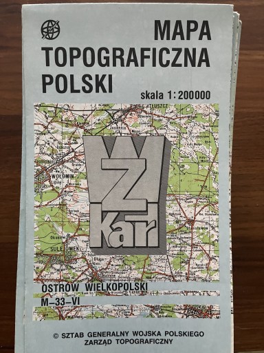 Zdjęcie oferty: Mapa topograficzna Ostrów wielkopolski