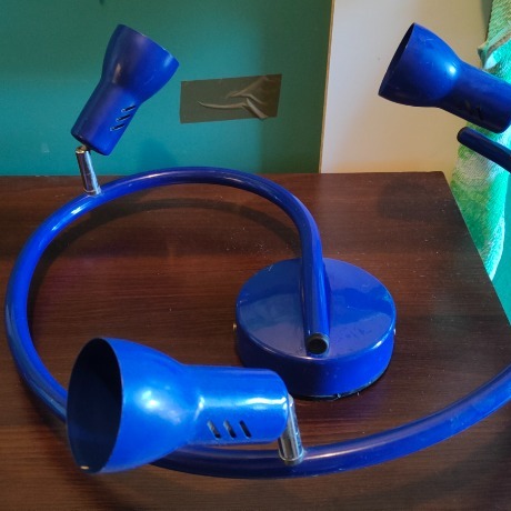 Zdjęcie oferty: Lampa sufitowa niebieska, żyrandol, spirala