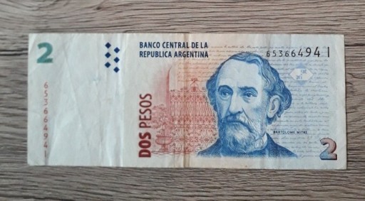 Zdjęcie oferty: Argentyna  - 2 Pesos - Banknot