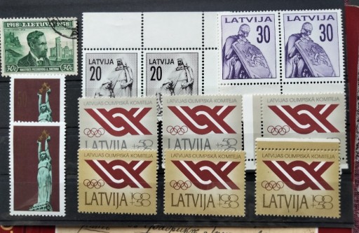 Zdjęcie oferty: znaczki mieszane - zestaw Łotwa