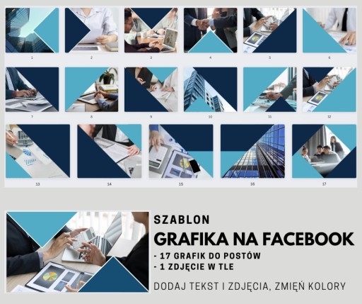 Zdjęcie oferty: Szablon na Facebook, 17 postów, 1 zdjęcie w tle