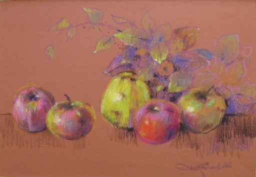 Zdjęcie oferty: MARTWA NATURA OWOCE I KWIATY 35x49 paste olejny MIKOŁAJ KONCZALSKI