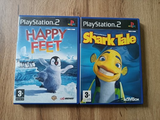 Zdjęcie oferty: Shark Tale i Happy Feet Dwie gry na PlayStation 2 