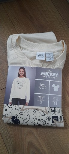 Zdjęcie oferty: Kremowa bluza Disney 100 M 80% bawełna nowa