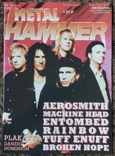 Zdjęcie oferty: Metal Hammer 4/1997 - nówka, plakaty!!!