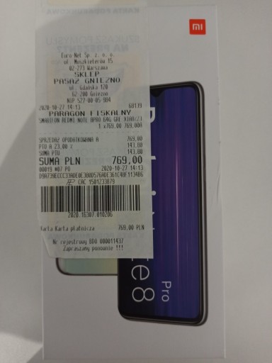 Zdjęcie oferty: Xiaomi Redmi Note 8 Pro