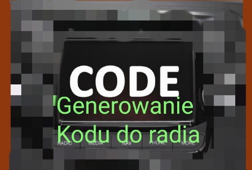 Zdjęcie oferty: Kod do Radia samochodowego każdy model 