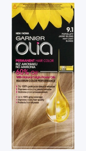 Zdjęcie oferty: Garnier olia 9.1 popielaty jasny blond + gratis