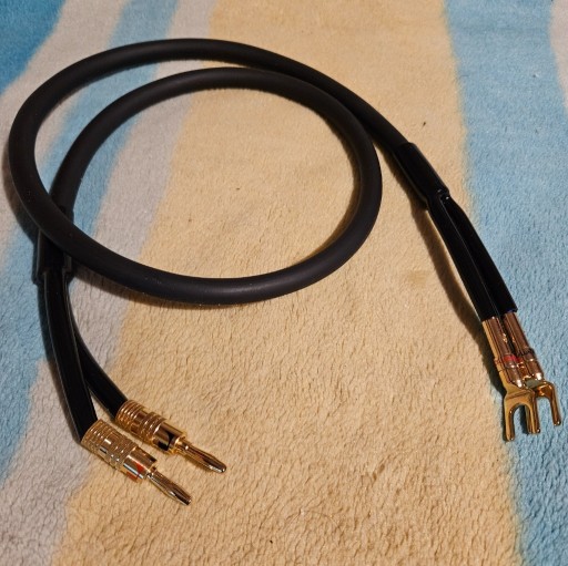 Zdjęcie oferty: Kabel głośnikowy Klotz 2x4mm 1m banan-widełki