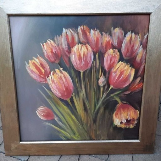 Zdjęcie oferty: Obraz olejny ręcznie malowany na płótnie 40 x40 cm