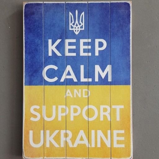 Zdjęcie oferty: Drewniany plakat Ukraina
