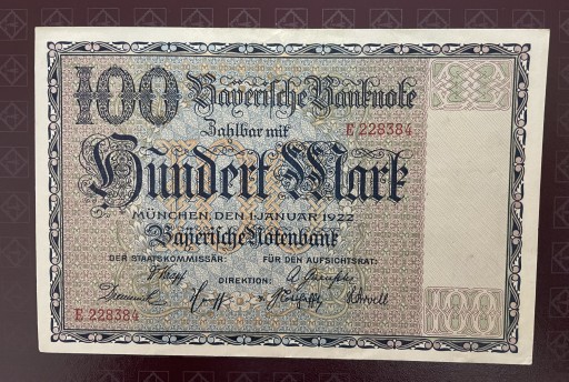 Zdjęcie oferty: Niemcy - 100 Marek - 1922