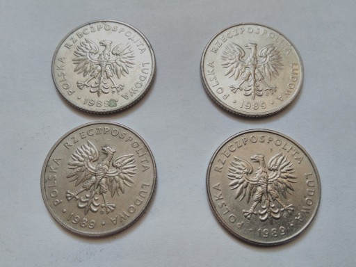 Zdjęcie oferty: MONETY POLSKIE PRL 20 ZŁOTYCH 1989 4 szt.