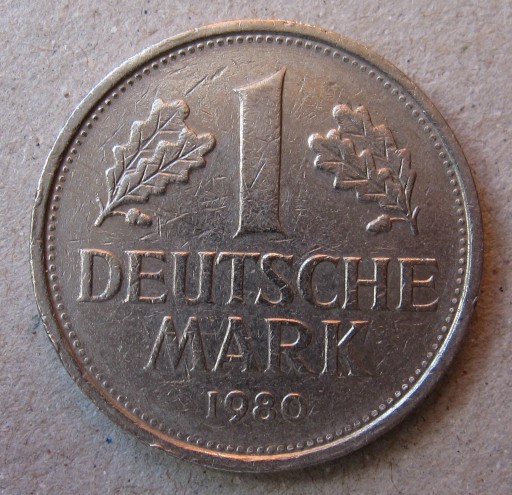 Zdjęcie oferty: RFN Niemcy 1 Deutsche Mark marka 1980 G