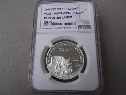 Zdjęcie oferty: 200000 zł. 1993 Ruch Oporu  NGC  PF69