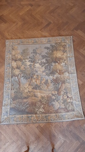 Zdjęcie oferty: Duży francuski arras gobelin tapiseria na ścianę 