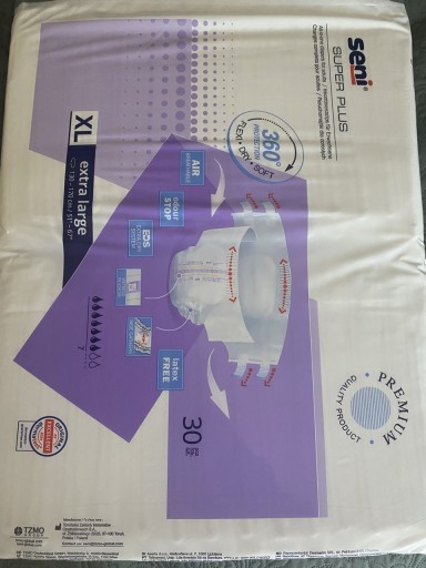 Zdjęcie oferty: Pieluchomajtki super seni plus XL 30szt