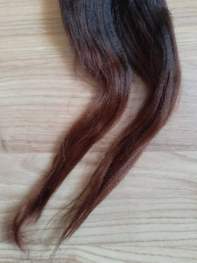 Zdjęcie oferty: Włosy doczepiane ombre czarno brązowe,55cm nowe