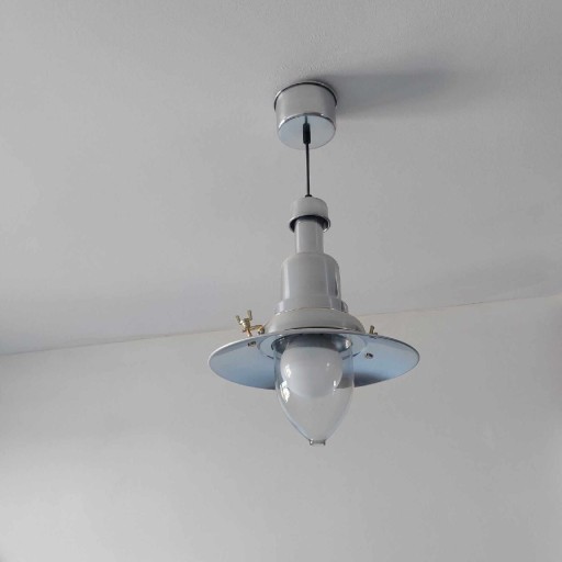 Zdjęcie oferty: Lampa wisząca srebrna latarnia