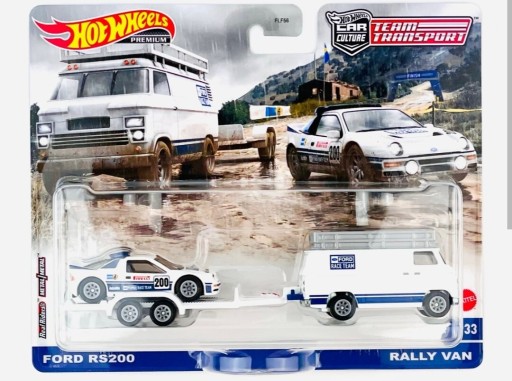 Zdjęcie oferty: Hot wheels FORD RS200 team transport premium rally