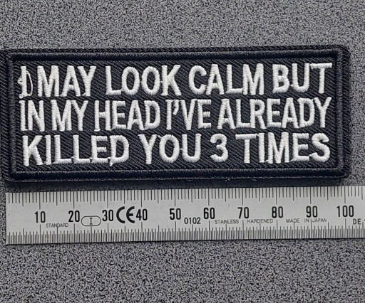 Zdjęcie oferty: Naszywka Morale Patch- jestem spokojny ,ale w głowie..(mocowanie na rzep)