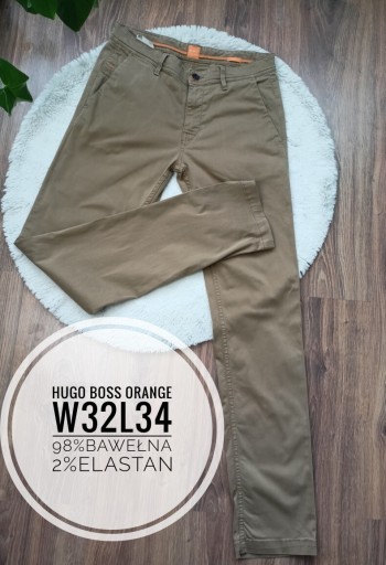 Zdjęcie oferty: Spodnie męskie Hugo Boss Orange camel bawełna slim