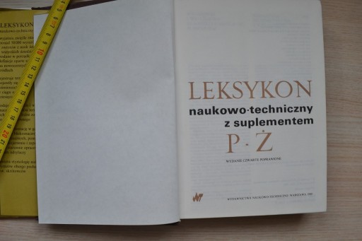 Zdjęcie oferty: Leksykon naukowo techniczny P-Ż wyd 4 1989