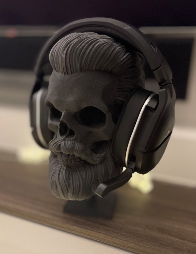 Zdjęcie oferty: Stojak na słuchawki w postaci czaszki z brodą